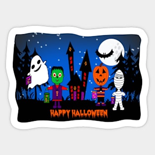 Happy Halloween! Trick or Treaters Sticker